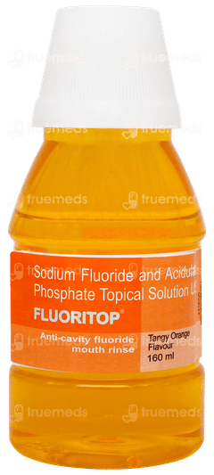 Fluoritop Tangy Orange Flavour Mouth Rinse 160ml