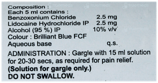 Lidocam Oral Rinse 120Ml