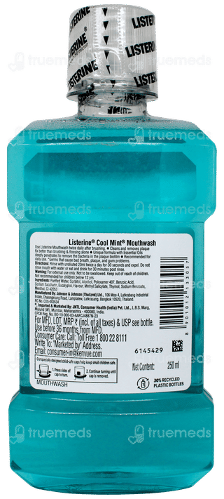 Listerine Cool Mint Mouthwash 250ml