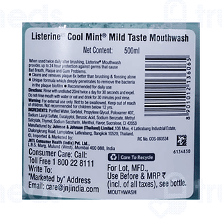 Listerine Cool Mint Mild Taste Mouthwash 500ml