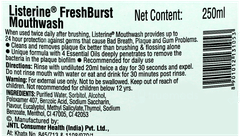 Listerine Freshburst Mouthwash 250Ml
