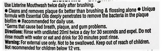 Listerine Original Mouthwash 250Ml