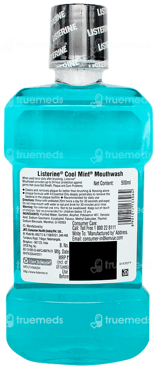 Listerine Cool Mint Mouthwash 500ml