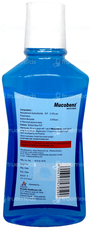 Mucobenz Mouth Wash 500Ml