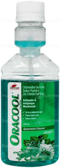 Oracool Spearmint Flavour Mouthwash 100Ml Oracool Spearmint Flavour Mouthwash 100Ml