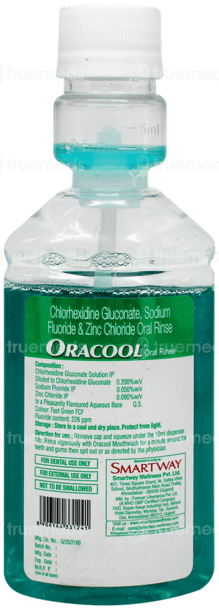 Oracool Spearmint Flavour Mouthwash 100Ml