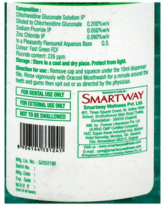 Oracool Spearmint Flavour Mouthwash 100Ml Oracool Spearmint Flavour Mouthwash 100Ml