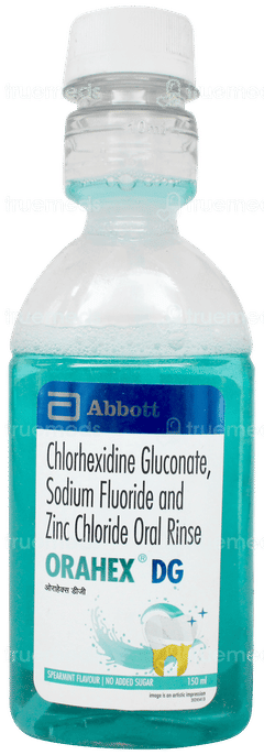 Orahex Dg Spearmint Flavour Sugar Free Oral Rinse 150ml