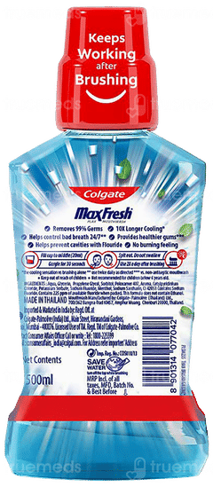 Colgate Maxfresh Plax Peppermint Mouthwash 500ml