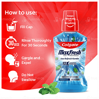 Colgate Maxfresh Plax Peppermint Flavour Mouth Wash 500ml