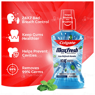 Colgate Maxfresh Plax Peppermint Flavour Mouth Wash 500ml