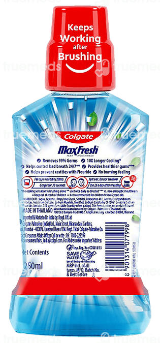 Colgate Maxfresh Plax Peppermint Mouth Wash 250 ML