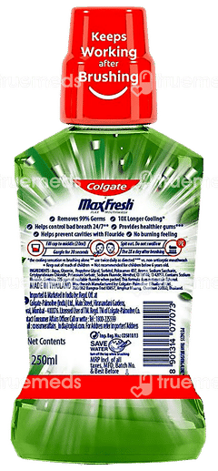 Colgate Maxfresh Plax Fresh Tea Mouthwash 250ml