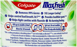 Colgate Maxfresh Plax Fresh Tea Mouthwash 250Ml