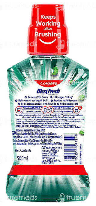 Colgate Maxfresh Plax Fresh Mint Flavour Mouth Wash 500 ML