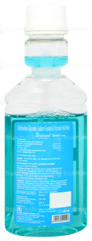Orogard New Fresh Mint Flavour Mouthwash 100ml