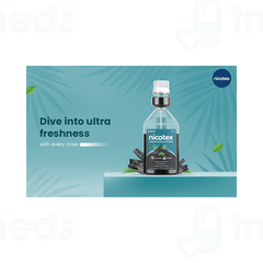 Nicotex Activated Charcoal Mouth Wash 250ml