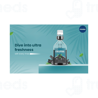Nicotex Activated Charcoal Mouth Wash 250ml