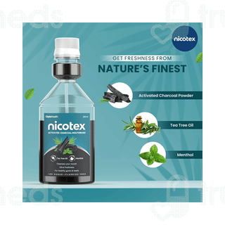Nicotex Activated Charcoal Mouth Wash 250ml