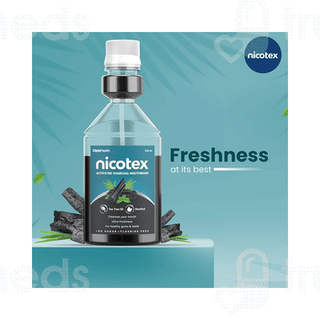 Nicotex Activated Charcoal Mouth Wash 250ml