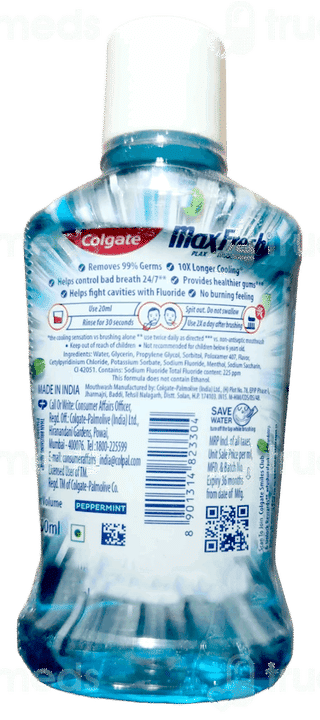 Colgate Maxfresh Plax Peppermint Mouthwash 100Ml