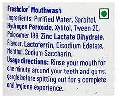Freshclor + Mint Flavour Mouthwash 100Ml