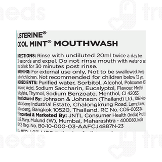 Listerine Cool Mint Mouthwash 100ml