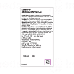 Listerine Original Mouthwash 100ml