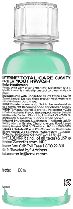 Listerine Total Care Cavity Fighter Mouthwash 100Ml