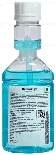 Hydent 360 No Added Sugar Mouthwash 100ml