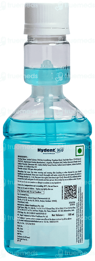 Hydent 360 No Added Sugar Mouthwash 100ml