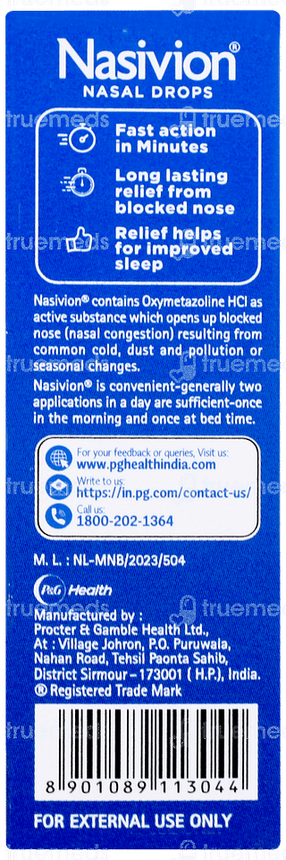 Nasivion Mini Baby Nasal Drops 10ml