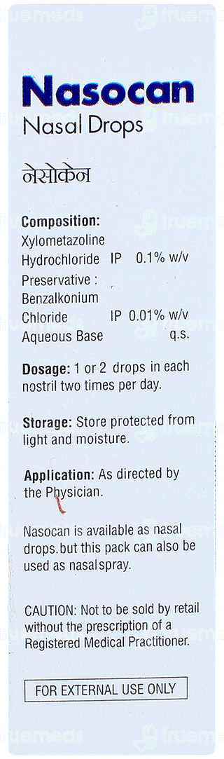 Nasocan Nasal Drops 10ml