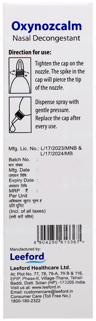 Oxynozcalm Nasal Solution 10Ml