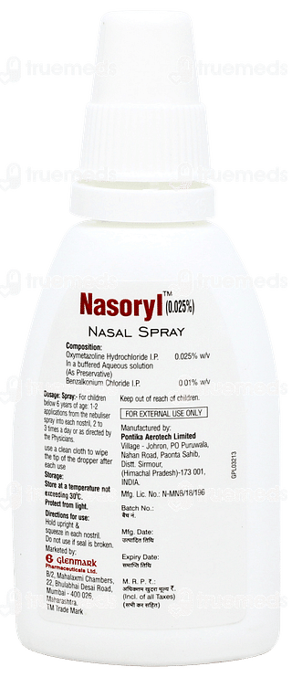 Nasoryl 0.025% Junior Nasal Drops 10ml