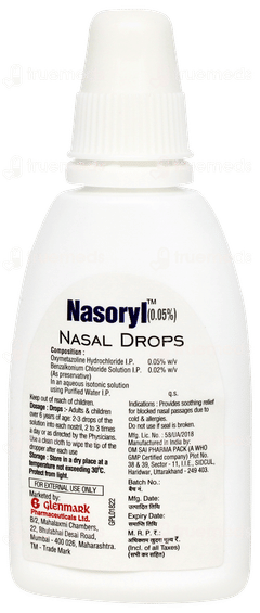 Nasoryl 0.05% Nasal Drops 10ml