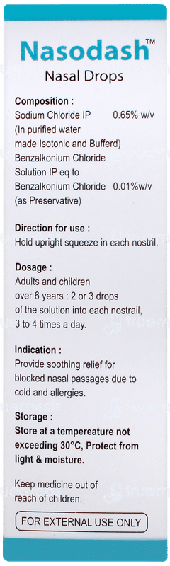 Nasodash Nasal Drops 10ml Nasodash Nasal Drops 10ml