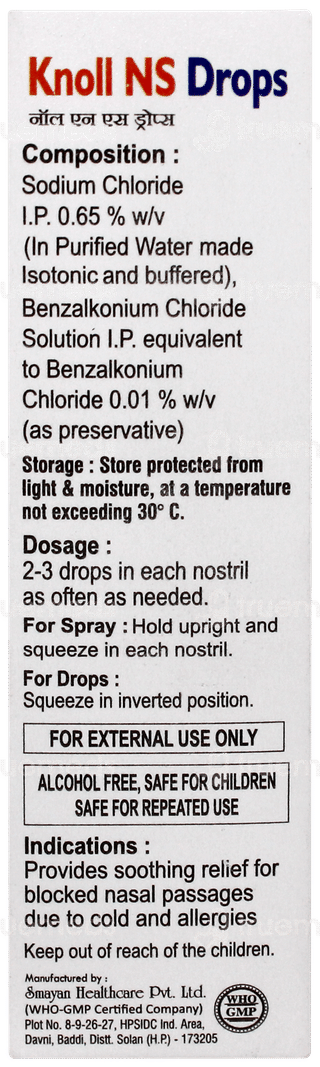 Knoll Ns Nasal Drops 20ml