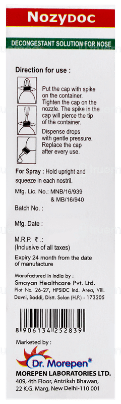 Nozydoc Nasal Spray/drops 20ml