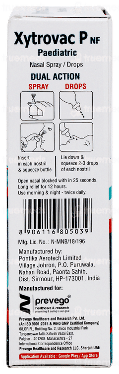 Xytrovac P Nf Nasal Spray/drops 10ml Xytrovac P Nf Nasal Spray/drops 10ml