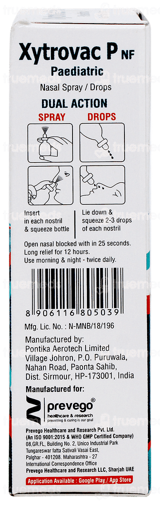 Xytrovac P Nf Nasal Spray/drops 10ml
