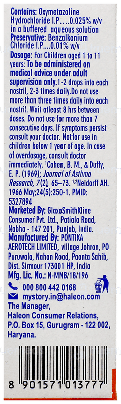Otrivin Paediatric Oxy Nasal Drops 10ml Otrivin Paediatric Oxy Nasal Drops 10ml