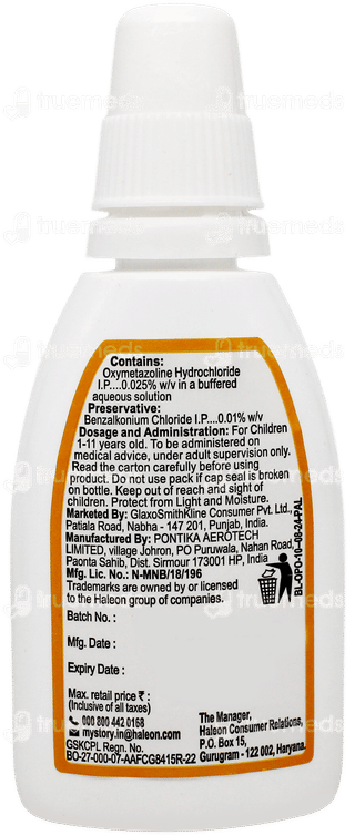 Otrivin Paediatric Oxy Nasal Drops 10ml
