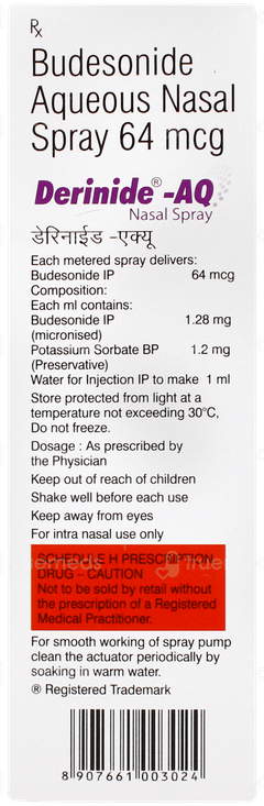 Derinide Aq Nasal Spray 10ml