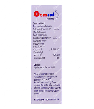 Gemcal 200 IU Nasal Spray 3.7 ML