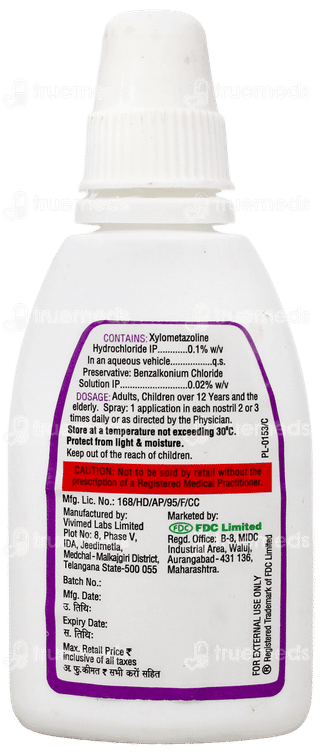 Mucoris 0.1% Adult Nasal Spray 10Ml