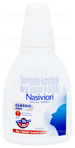 Nasivion Classic Adult Nasal Spray 10ml Nasivion Classic Adult Nasal Spray 10ml