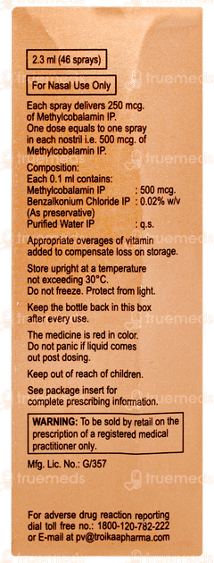 Naso B12 Nasal Spray 2.3ml