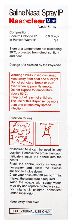 Nasoclear Mist Nasal Spray 100ml Nasoclear Mist Nasal Spray 100ml