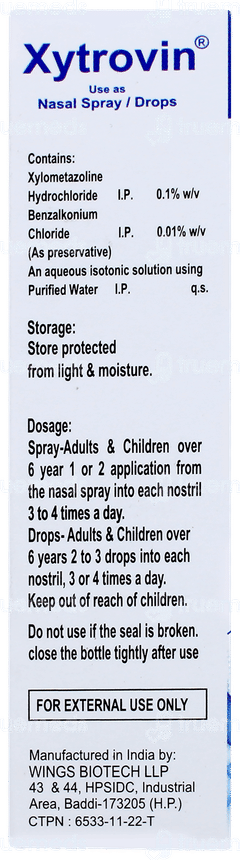 Xytrovin Nasal Spray 10ml